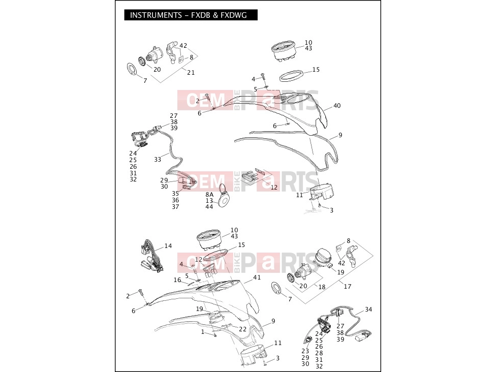 Harley-Davidson 2012 DYNA DYNA SWITCHBACK  - FLD 103 INSTRUMENTS - FXDB & FXDWG