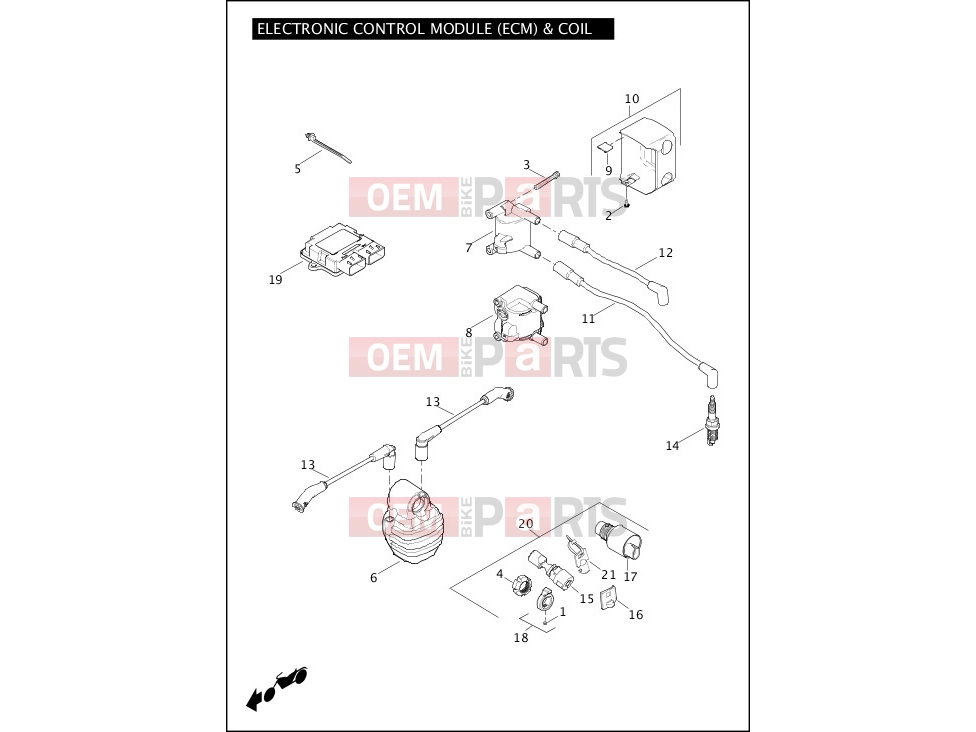 Harley-Davidson 2012 SOFTAIL SOFTAIL SLIM  - FLS ELECTRONIC CONTROL MODULE (ECM) & COIL