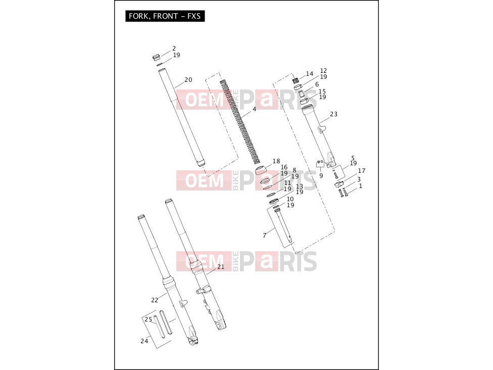 Harley-Davidson 2012 SOFTAIL FAT BOY  - FLSTF FORK, FRONT - FXS