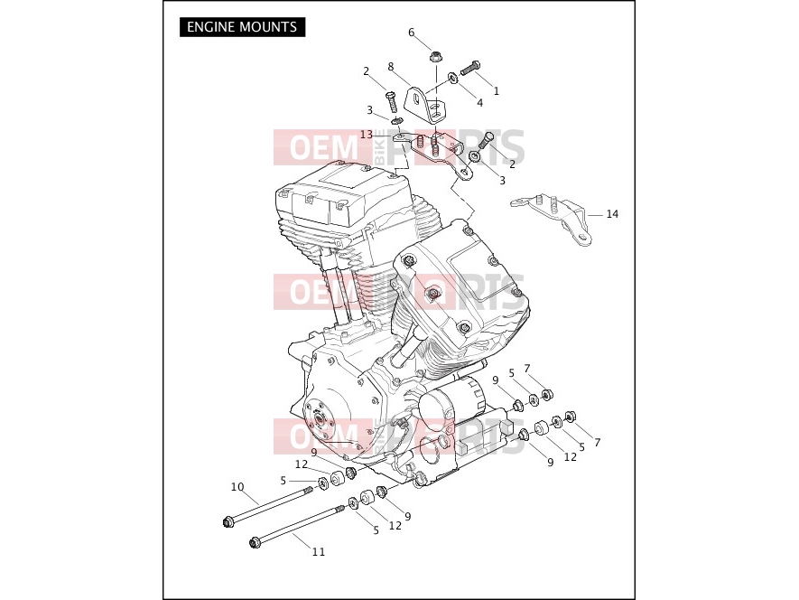 Harley-Davidson 2008 SOFTAIL SOFTAIL CUSTOM  - FXSTC ENGINE MOUNTS