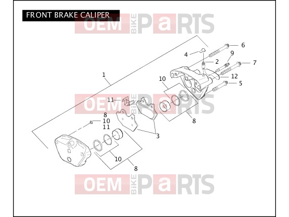 Harley-Davidson 2006 SOFTAIL SOFTAIL DEUCE  - FXSTD FRONT BRAKE CALIPER