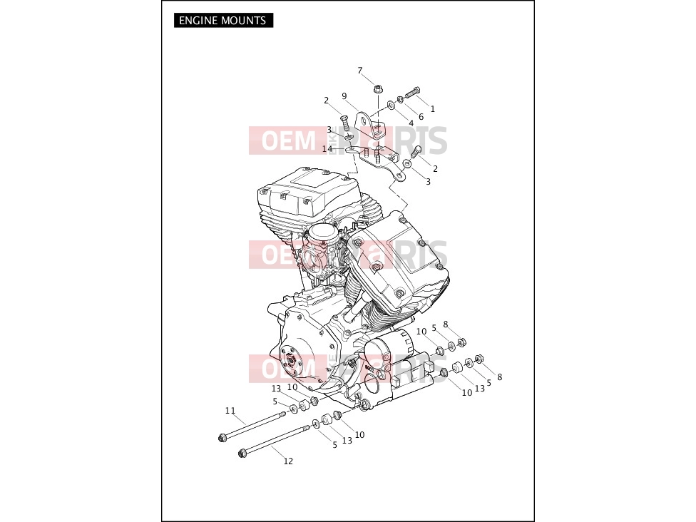 Harley-Davidson 2004 SOFTAIL FAT BOY  - FLSTF ENGINE MOUNTS