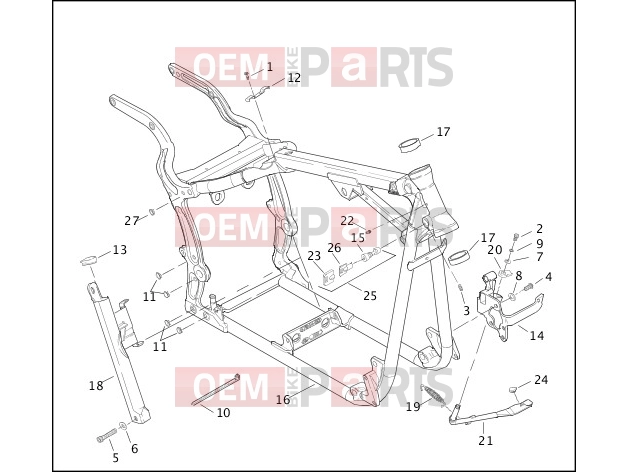 Harley-Davidson 2003 SOFTAIL SOFTAIL DEUCE  - FXSTD FRAME & JIFFY STAND