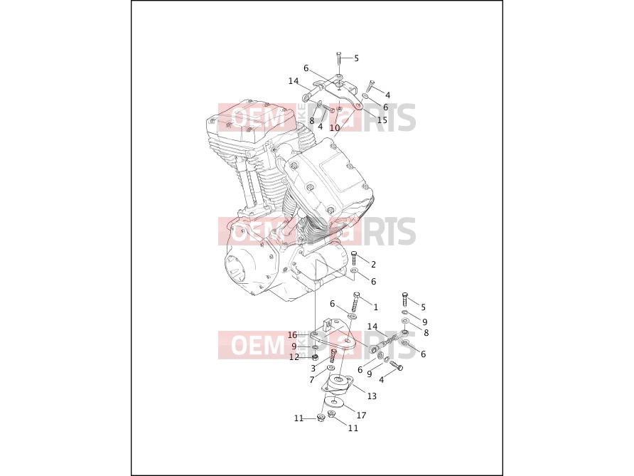 Harley-Davidson 2003 TOURING ELECTRA GLIDE STANDARD  - FLHT ENGINE MOUNTS & STABILIZER LINKS