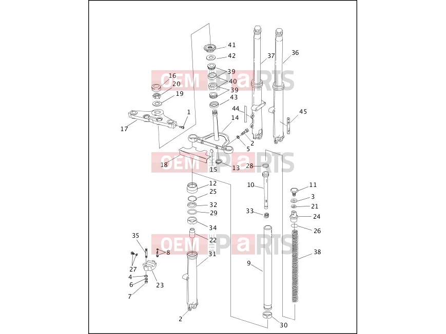 Harley-Davidson 2002 DYNA DYNA SUPER GLIDE  - FXD FRONT FORK - FXDWG