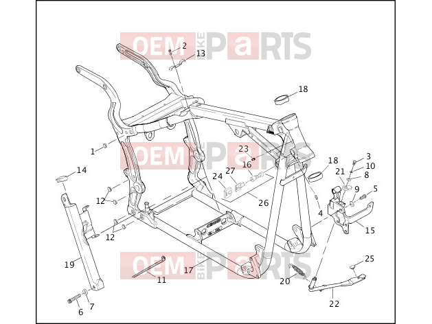Harley-Davidson 2002 SOFTAIL SOFTAIL DEUCE  - FXSTD FRAME & JIFFY STAND