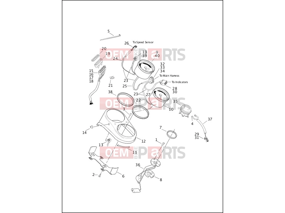 Harley-Davidson 2000 DYNA DYNA SUPER GLIDE  - FXD INSTRUMENTS - FXDL