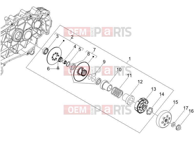 PIAGGIO Fly 150 (LBMM57) Engine » Driven pulley