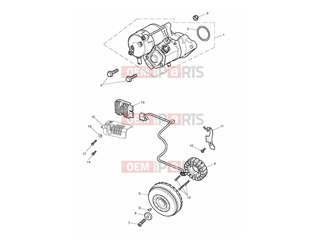 Triumph 2013 THUNDERBIRD Starter & Alternator