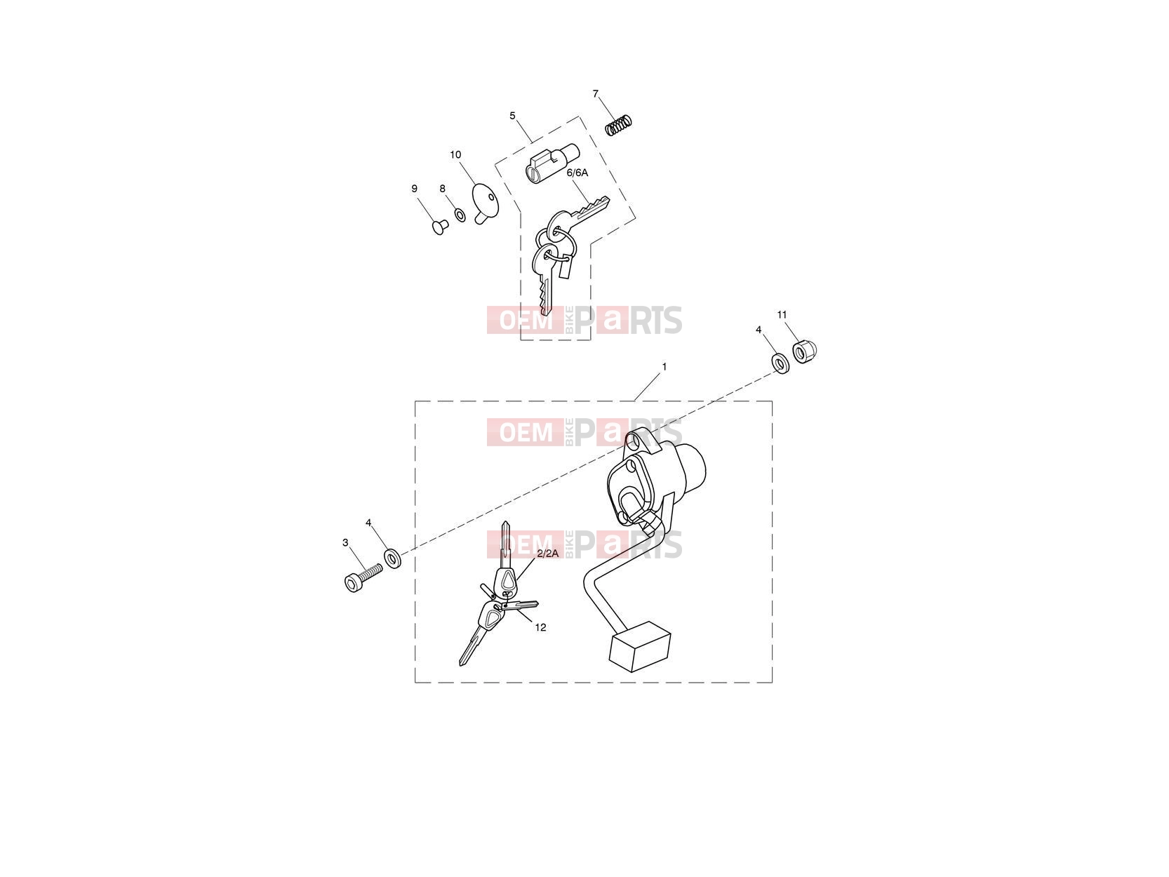 Triumph 2016 SCRAMBLER EFI Ignition Switch & Steering Lock