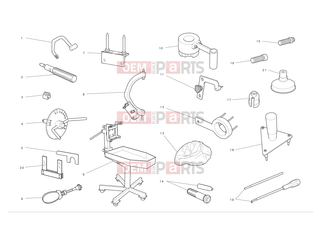 DUCATI 2012 Diavel Chromo Workshop service tools
