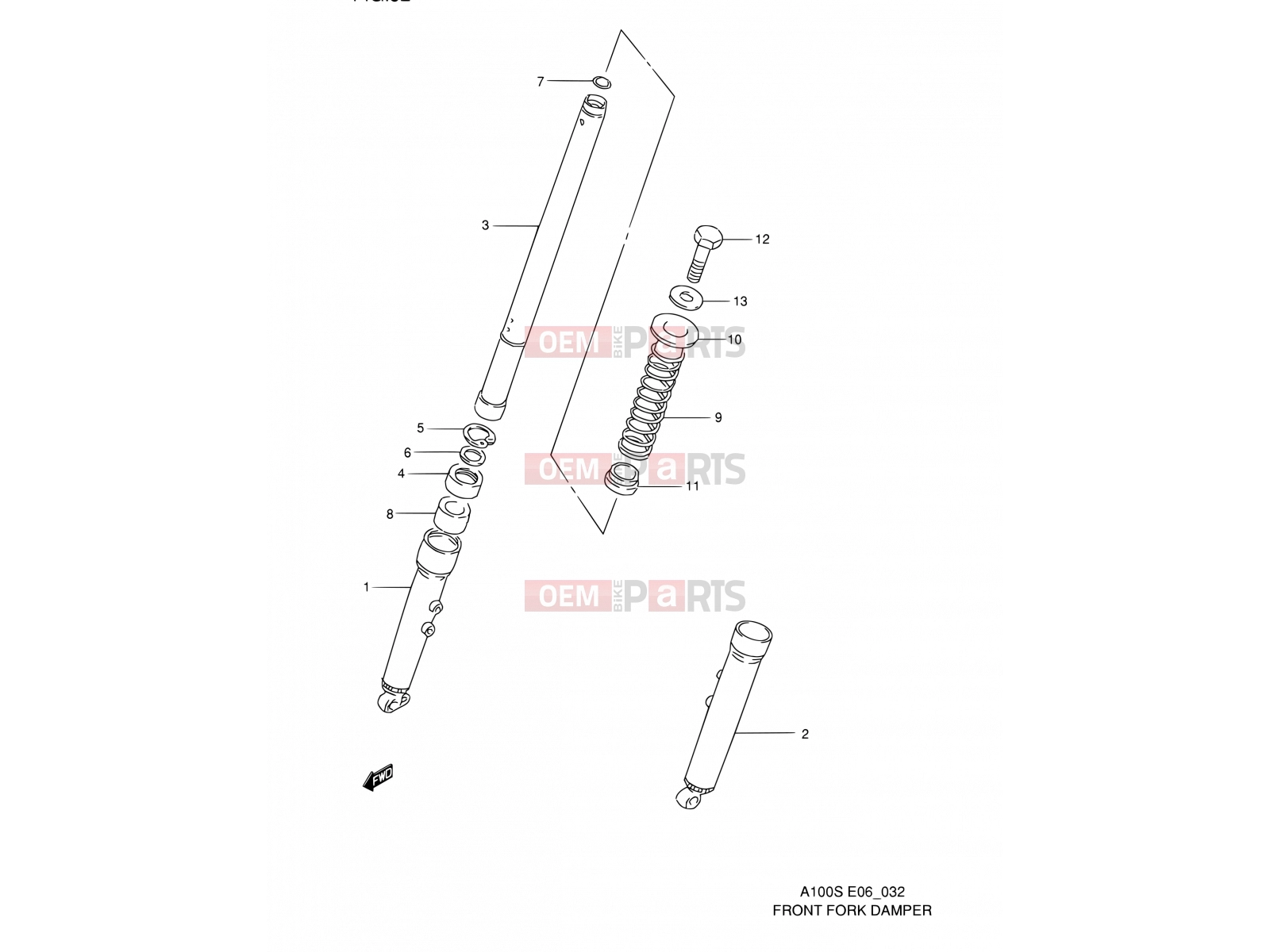 SUZUKI A100 R (1994) 32 - FRONT FORK DAMPER