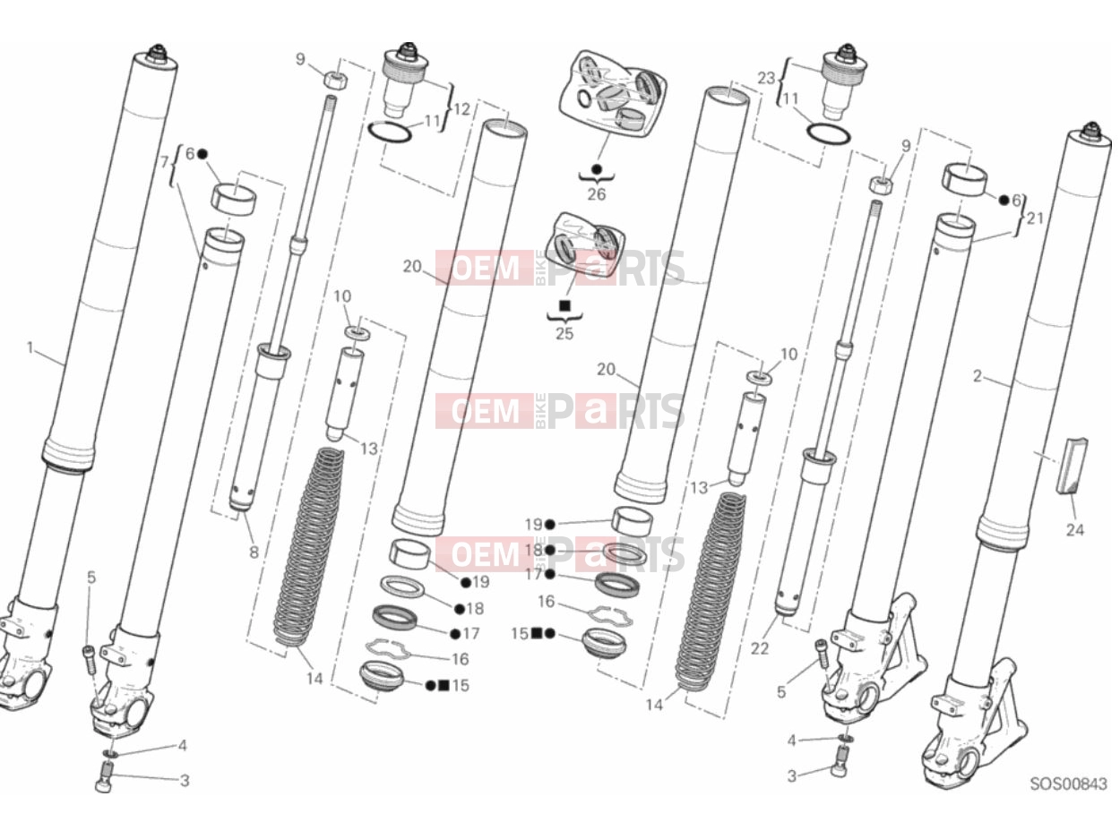 DUCATI 2018 Scrambler Desert Sled FRONT FORK