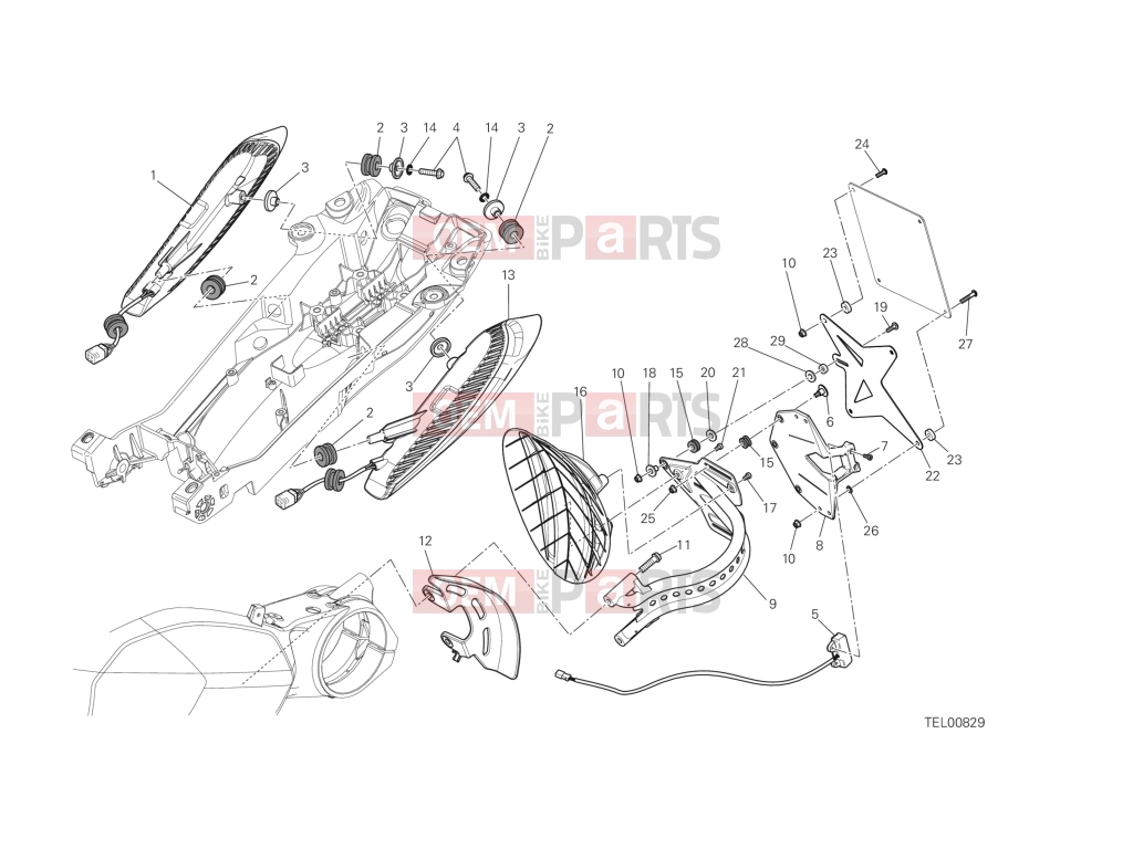 DUCATI 2014 Diavel TAIL LIGHT