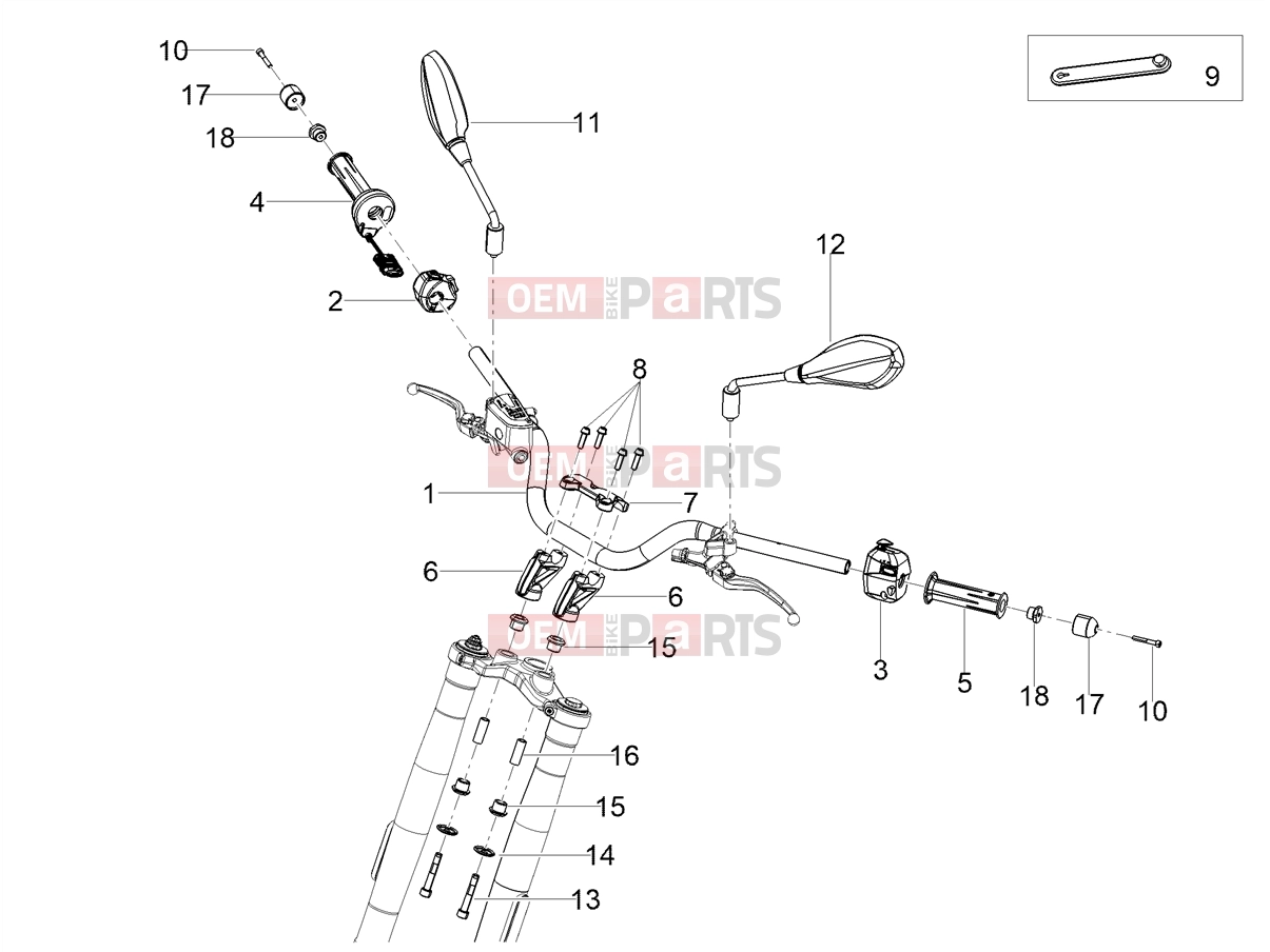 Handlebar - Controls » Handlebar - Controls - Motoguzzi V85 TT Strada E5+ (EU) 2024