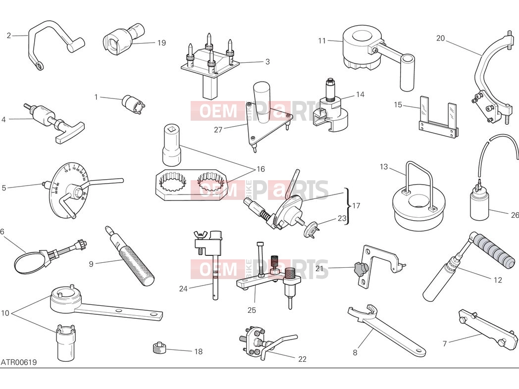 Workshop service tools - engine - Ducati Desert X Rally 2025