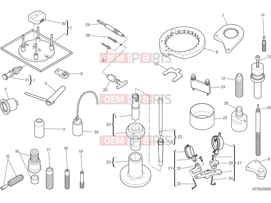 DUCATI 2025 Panigale V2 Superquadro Final Edition Workshop service tools - engine (1)