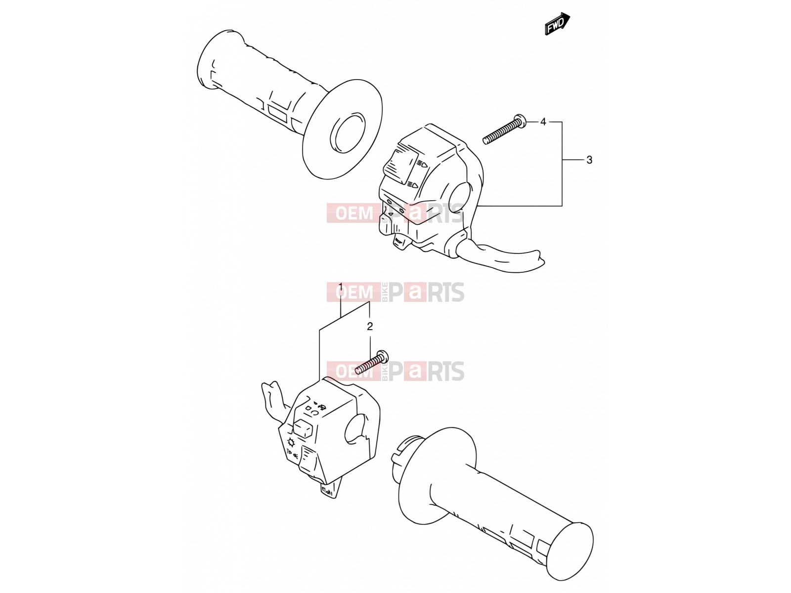 25 - HANDLE SWITCH - Suzuki DF125E Y (2000)