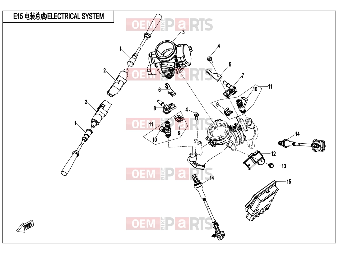 CFMOTO 2013 UTV UFORCE 800 (CF800-3) ELECTRICAL SYSTEM - E15