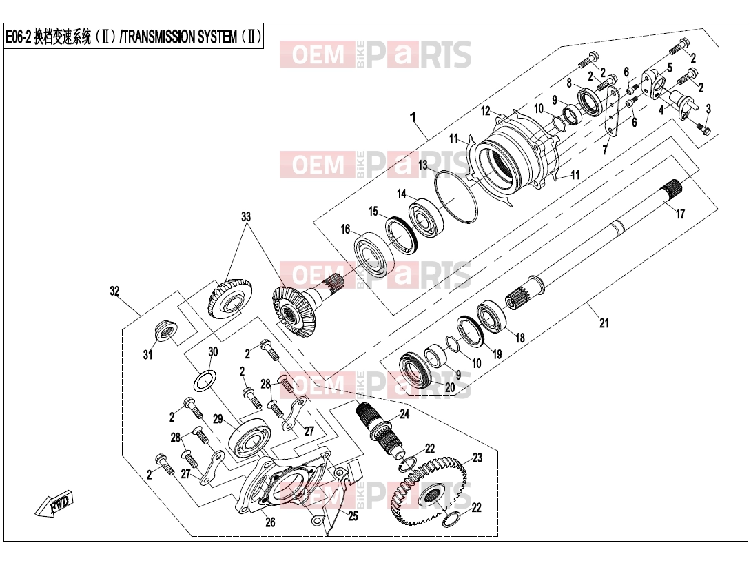 CFMOTO 2018 UTV UFORCE 800 (CF800-3) TRANSMISSION SYSTEM (2) - E06-2