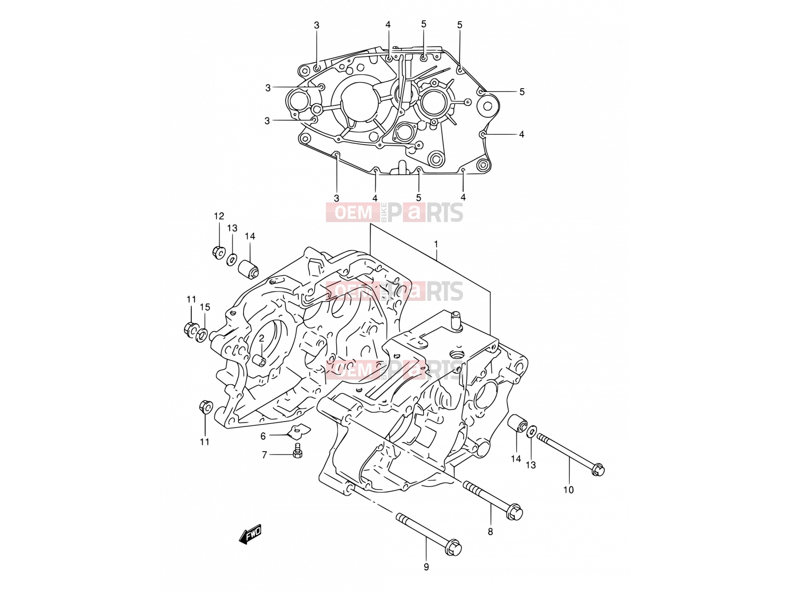 SUZUKI DR200SE K2 (2002) (E06,E24) 3 - CRANKCASE