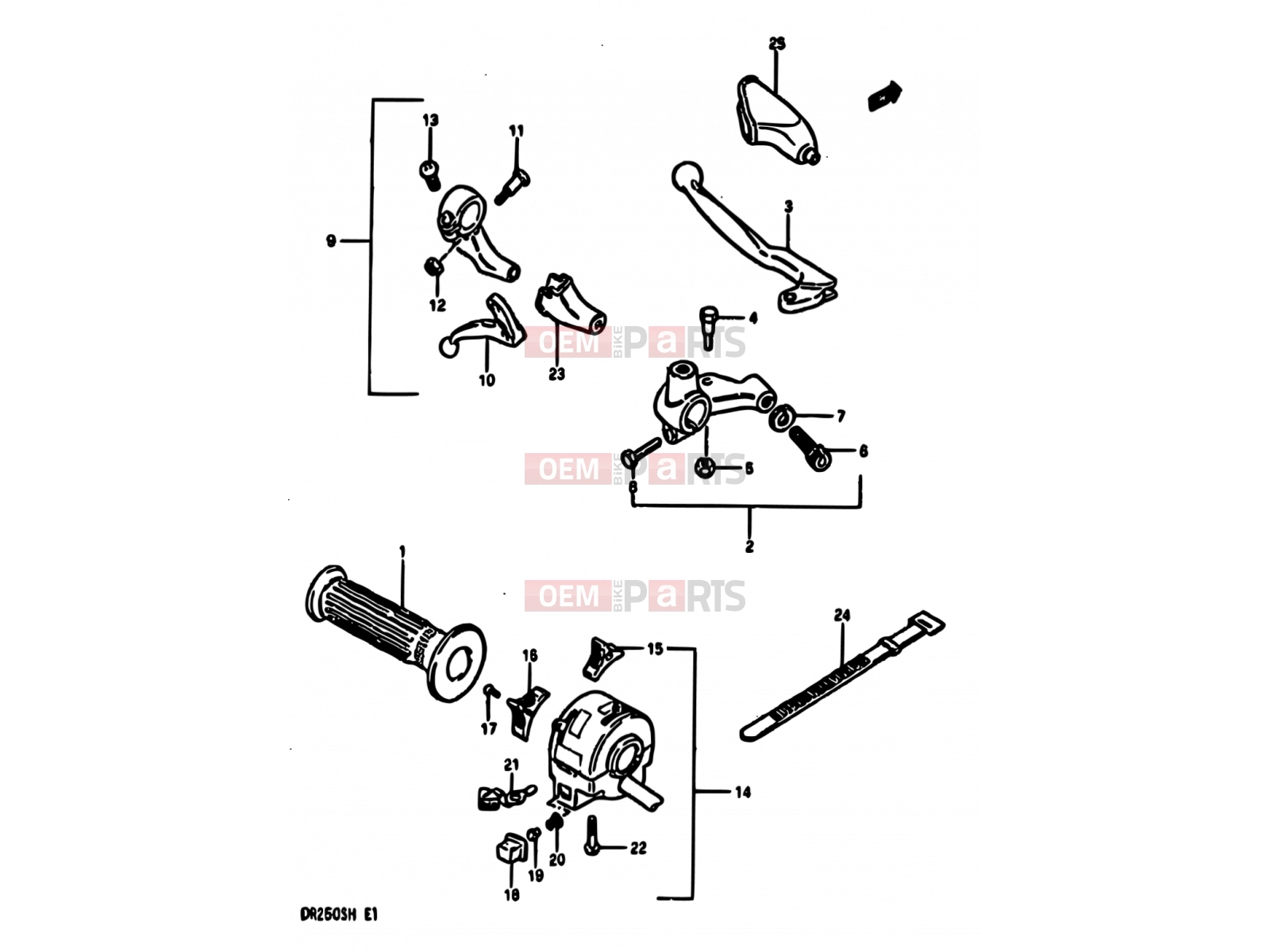 SUZUKI DR250S E (1984) 56 - LEFT HANDLE SWITCH