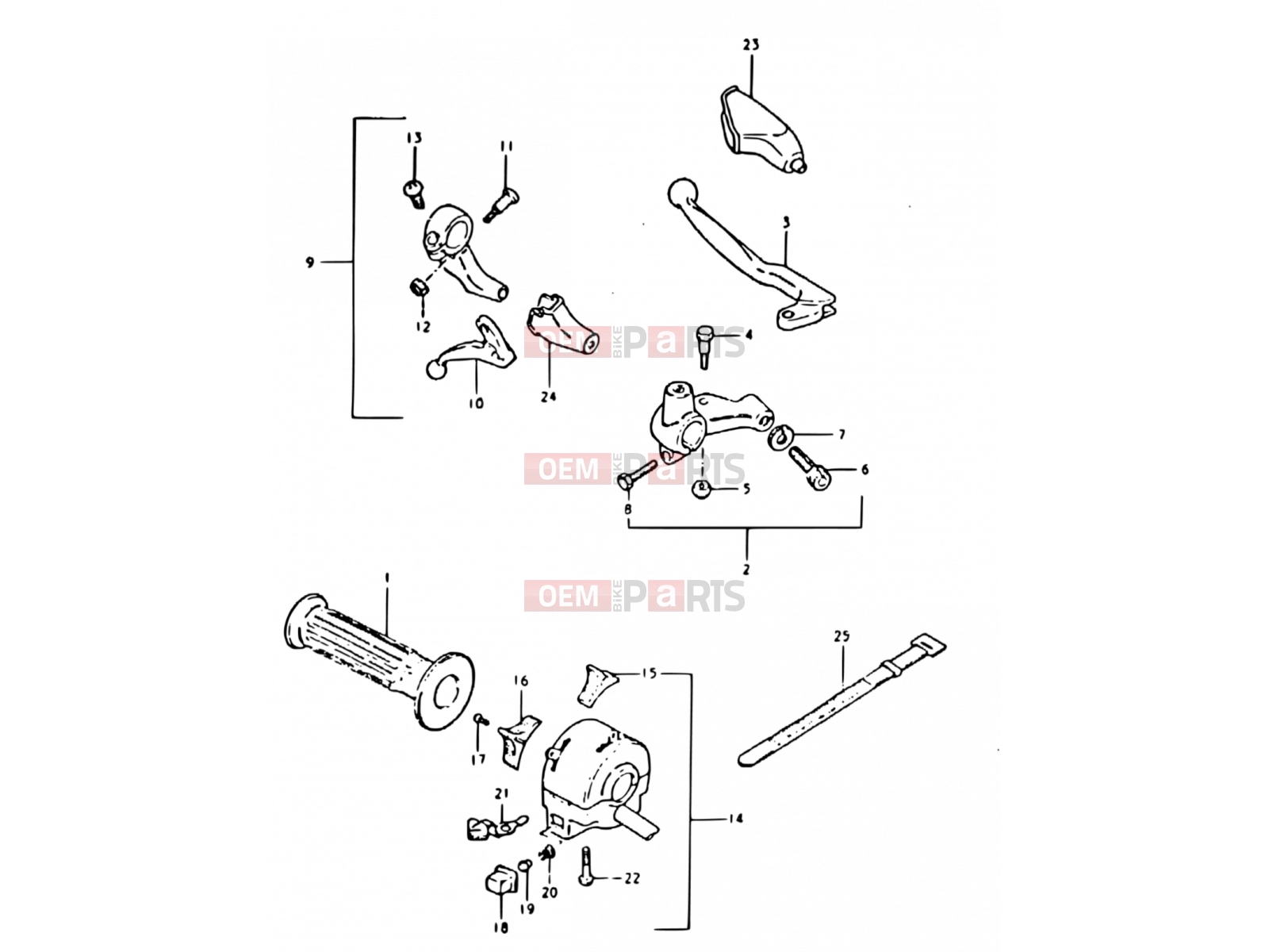 SUZUKI DR400S T (1996) 65 - LEFT HANDLE SWITCH (E22, E39)