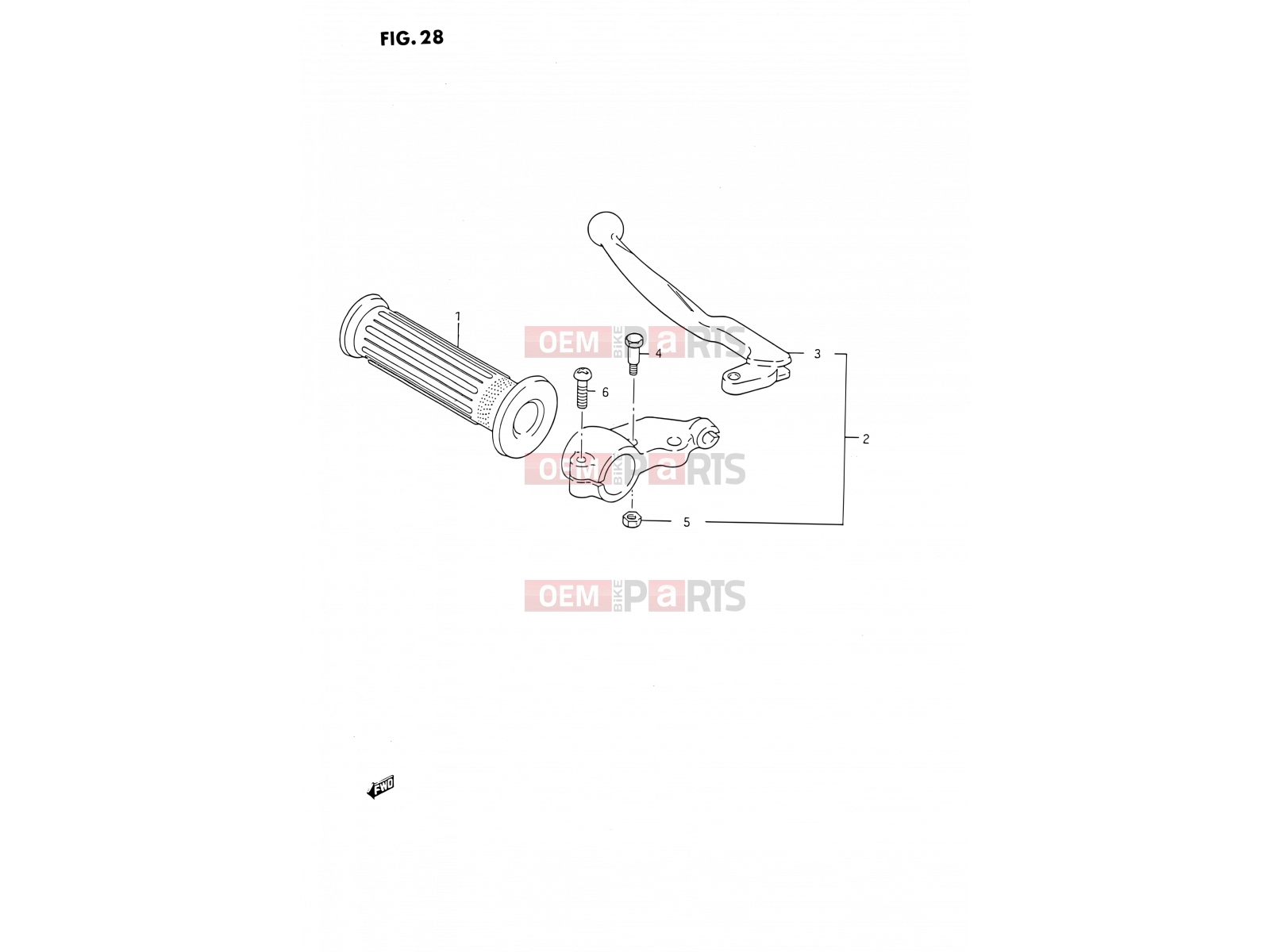 SUZUKI DS80 S (1995) (E24) 28 - LEFT HANDLE SWITCH