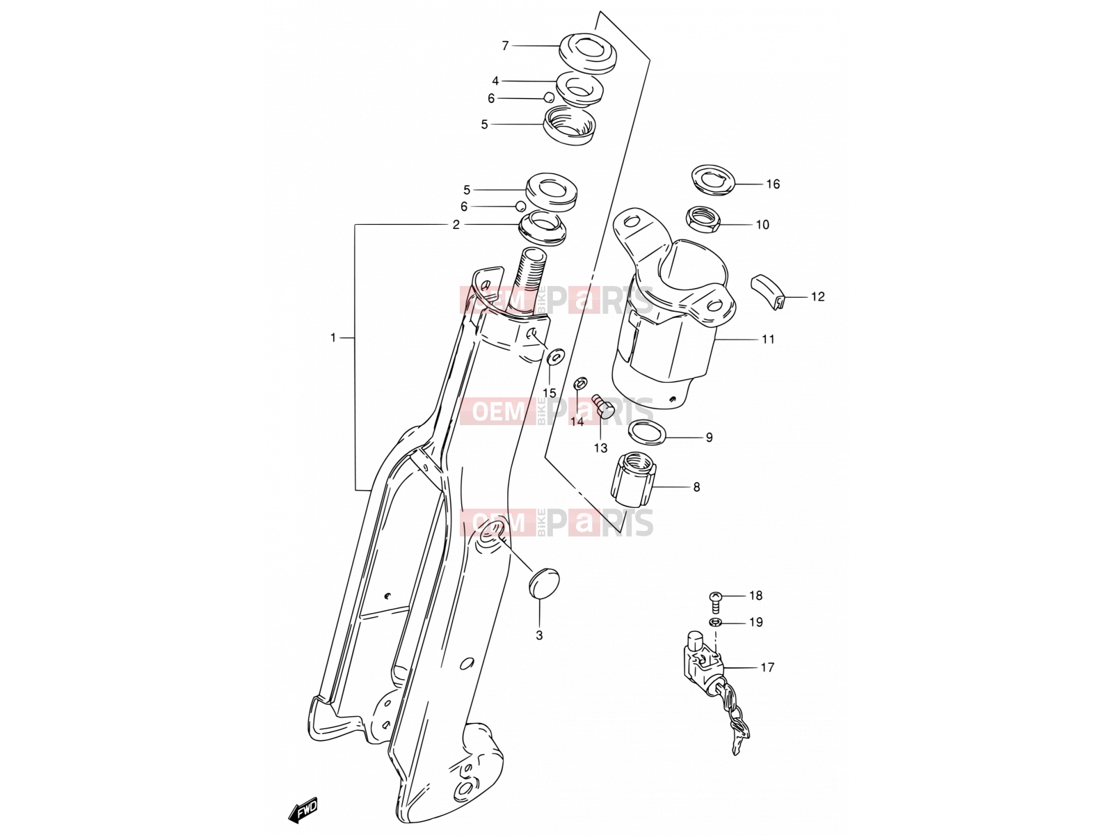 SUZUKI FB80 M (1991) 31 - FRONT FORK