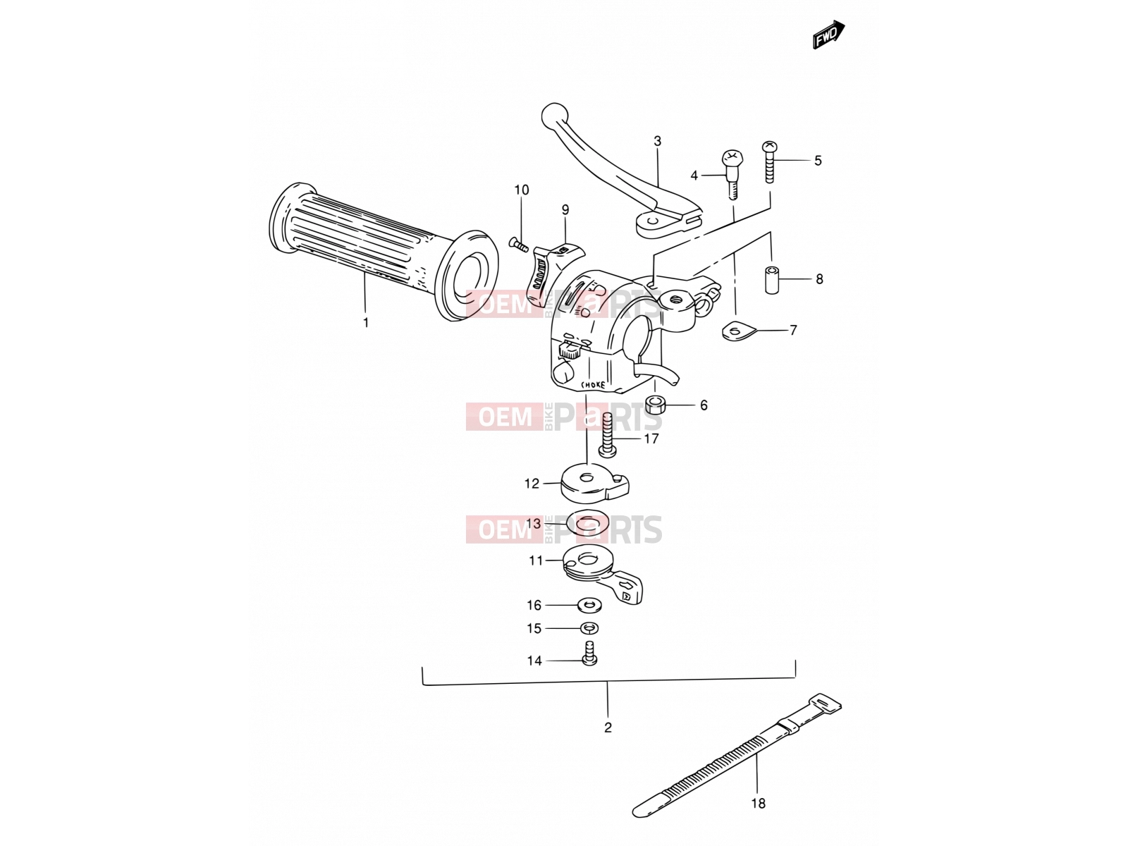 SUZUKI FZ50 Z (1982) 50 - LEFT HANDLE SWITCH (E06, E09, E10, E24, E26)