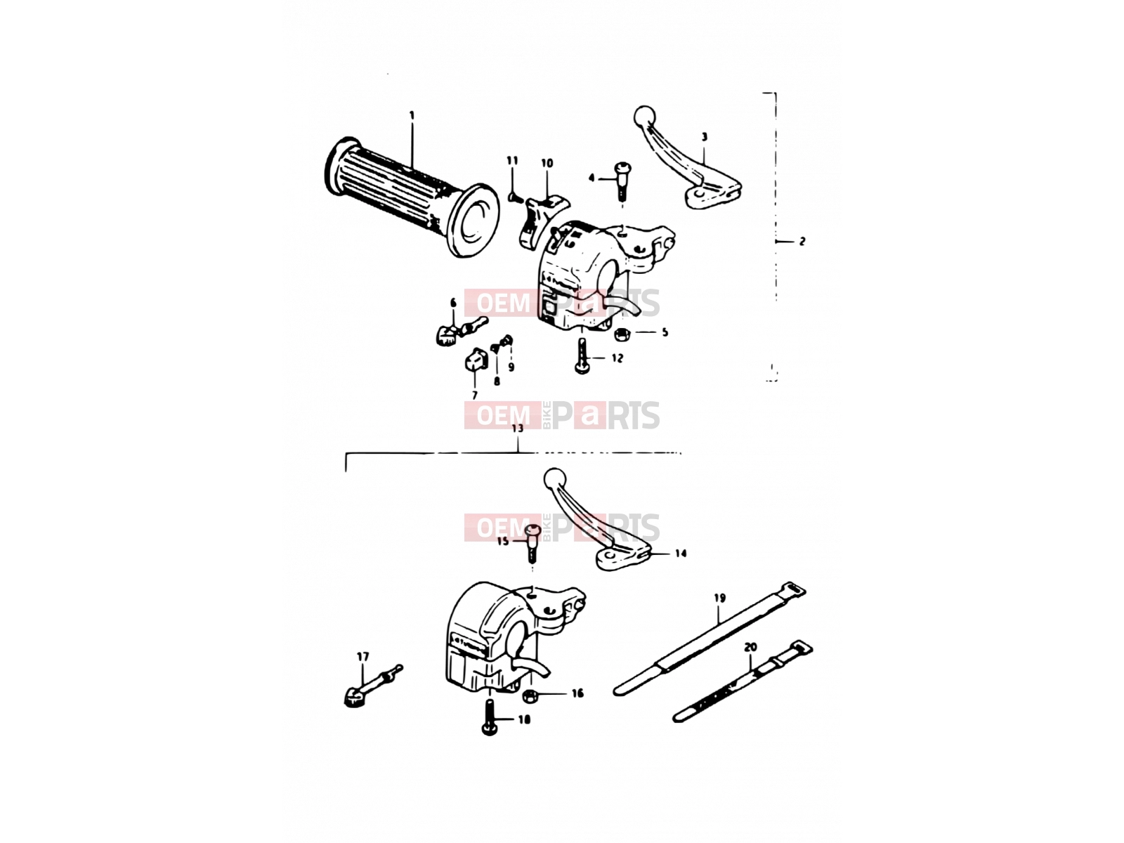 SUZUKI TS50ERKD D (1983) 60 - LEFT HANDLE SWITCH