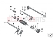 6-speed transmission shift components - BMW Motorrad HP4 (0D01, 0D11) 2011
