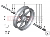 Forged wheel, front - BMW Motorrad HP4 (0D01, 0D11) 2011