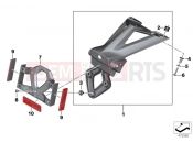 License plate holder - BMW Motorrad HP4 (0D01, 0D11) 2011
