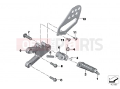 Footrest, front - BMW Motorrad HP4 (0D01, 0D11) 2011