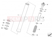 BMW Motorrad BMW 2012 S models HP4 (0D01, 0D11) Fork tube, left