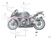 BMW Motorrad BMW 2012 S models HP4 (0D01, 0D11) Stick-on label