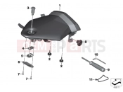 BMW Motorrad BMW 2012 S models HP4 (0D01, 0D11) Dual seat-tail part