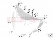 BMW Motorrad BMW 2017 R-Models K5x R 1200 RT (0A03, 0A13) Headlight mounting hardware