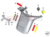BMW Motorrad BMW 2017 R-Models K5x R 1200 RT (0A03, 0A13) License plate bracket US / reflectors