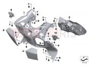 BMW Motorrad BMW 2017 C-Models C evolution (0C03) Leg shield, storage compartment