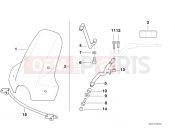 BMW Motorrad BMW 1995 R-Models 4V R 850 R 94 (0401,0406) Windshield, official vehicles only