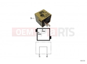 BMW Motorrad BMW 1995 R-Models 4V R 850 R 94 (0401,0406) Plug connector, olive yellow