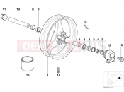 BMW Motorrad BMW 1997 R-Models 4V R 850 R 94 (0401,0406) Front silver cast iron rim/dial shaft