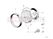 BMW Motorrad BMW 1997 R-Models 4V R 850 R 94 (0401,0406) Single components for headlight