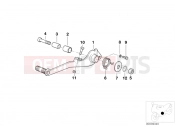 BMW Motorrad BMW 1998 R-Models 4V R 850 R 94 (0401,0406) Brake pedal