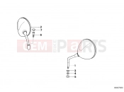 BMW Motorrad BMW 1998 R-Models 4V R 850 R 94 (0401,0406) Mirror