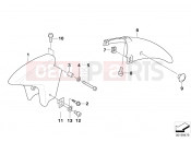 BMW Motorrad BMW 1998 R-Models 4V R 850 RT 96 (0412) Front mudguard