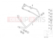 BMW Motorrad BMW 1998 R-Models 4V R 850 RT 96 (0412) Protective bar, rear, 3-piece