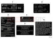 BMW Motorrad BMW 2001 R-Models 4V R 850 RT 96 (0412) Labels for Canada